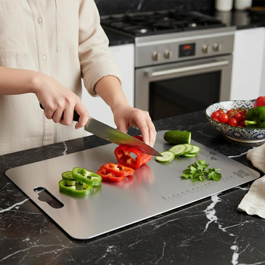 Premium stainless steel cutting board
